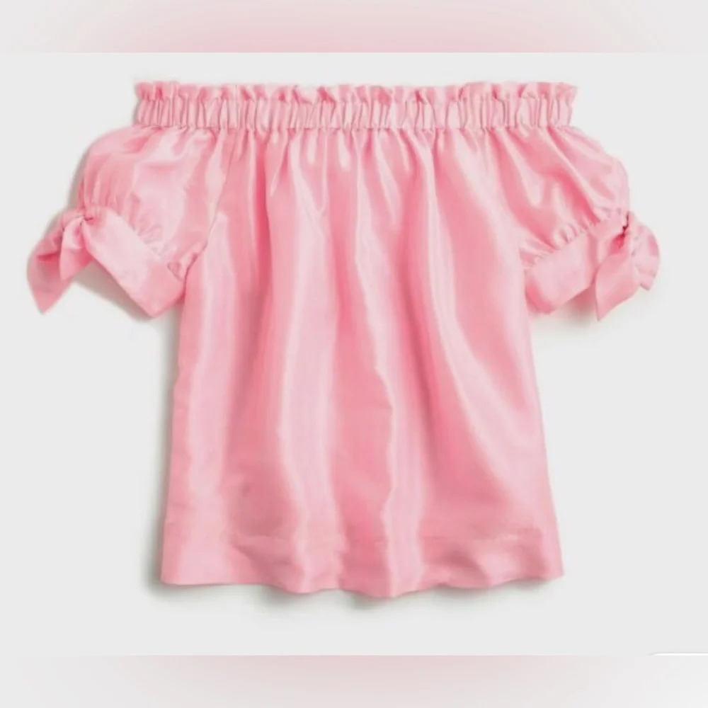 NWT J.Crew off-the-shoulder top in silk shantung Size 10 - Picture 2 of 8